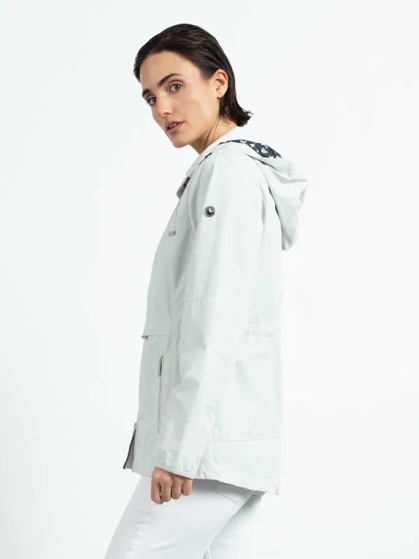 WEGA Green Goose Damenjacke mit RT-Taillenzug Soft-Peach - Recycelte Vegane Jacke in Dawn Grey